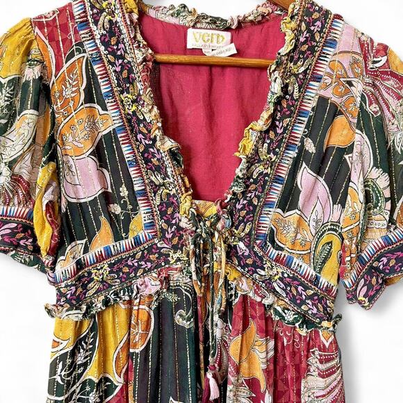 Verb by Pallavi Singhee Embellished Boho Tunic Dress – Size Small - Picture 2 of 8